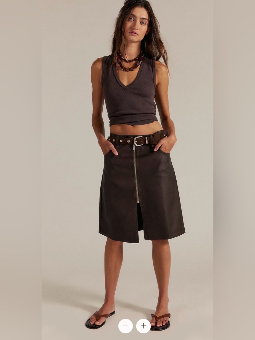 FREE PEOPLE × We The Free Sycamore Vegan Midi Skirt size 27